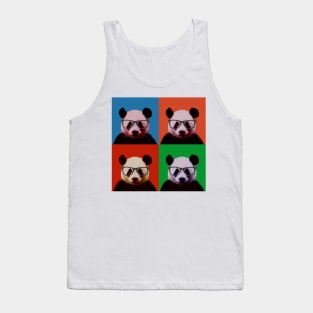 Geeky Nerd Panda in 4 Colors Print / Home Decor / Wall Art / Poster / Gift / Birthday / Panda Lover Gift / Animal print Tank Top